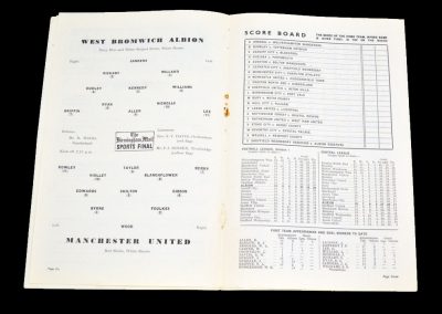 Manchester United v West Bromwich Albion 27.11.1954