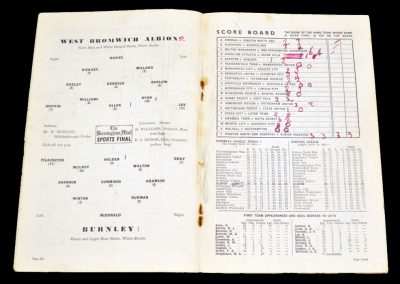 Burnley v West Bromwich Albion 05.02.1955