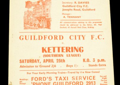 Guildford City v Kettering 25.04.1964