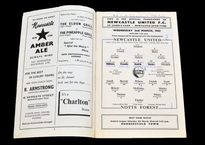 Nottingham Forest v Newcastle United 02.03.1955 | FA Cup 5th round 2nd Replay