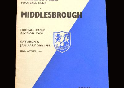 Middlesbrough v Millwall 20.01.1968