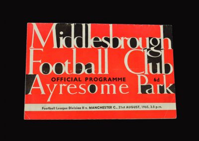 Middlesbrough v Man City 21.08.1965