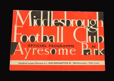 Middlesbrough v Wolves 18.12.1965