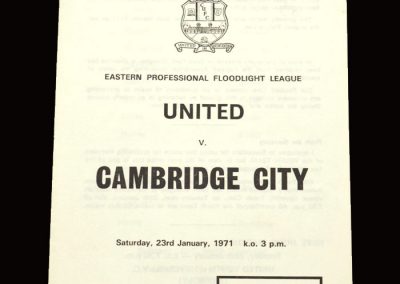 Cambridge United v Cambridge City 23.01.1971 (floodlight league)