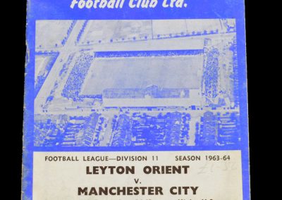Man City v Leyton Orient 07.12.1963