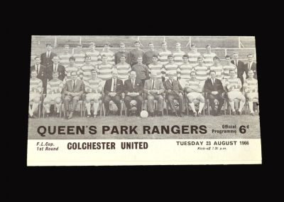 QPR v Colchester 23.08.1966 - League Cup 1st Round