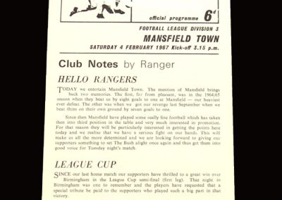 QPR v Mansfield 04.02.1967
