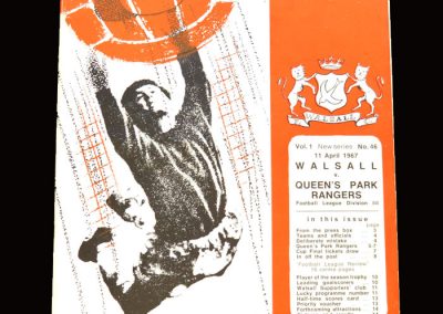 QPR v Walsall 11.04.1967