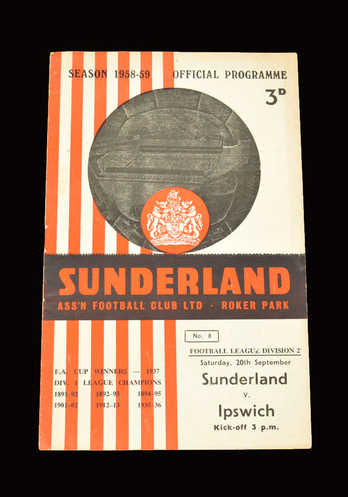 Sunderland v Ipswich 20.09.1958