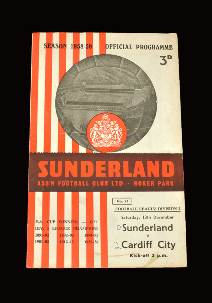 Sunderland v Cardiff 13.12.1958