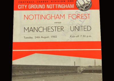 Man Utd v Notts Forest 24.08.1965