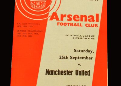 Man Utd v Arsenal 25.09.1965