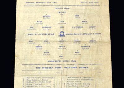 Chelsea v Man Utd 20.09.1913