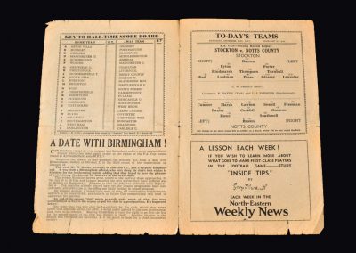 Stockton v Notts County 20.12.1947 - FA Cup 2nd Round Replay