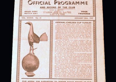 Chelsea v Arsenal 20.01.1947 - FA Cup 3rd Round 2nd Replay