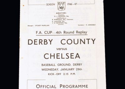 Chelsea v Derby 29.01.1947 - FA Cup 4th Round Replay