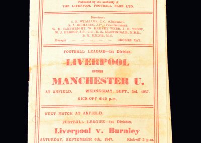 Man Utd v Liverpool 03.09.1947