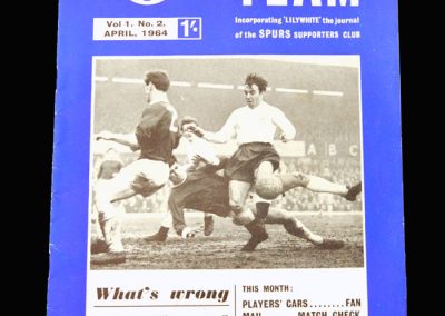 Team Magazine April 1964 - What's wrong with Jimmy? (dropped from the England team)