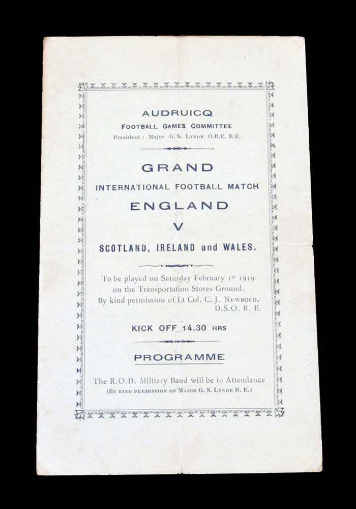 England v Scotland, Ireland and Wales 01.02.1919 (in Calais)