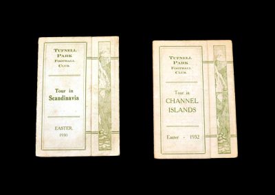 Tufnell Park FC Tours of Scandinavia Itinerary Easter 1930 | Tufnell Park FC Tours of Channel Islands Itinerary Easter 1932 (pre-Corinthians trips by chairman Tom Smith)