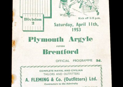 Plymouth v Brentford 11.04.1953