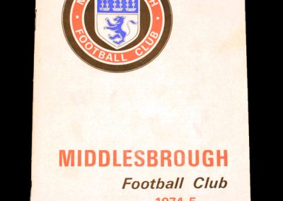 Middlesbrough Handbook Season 1974/75