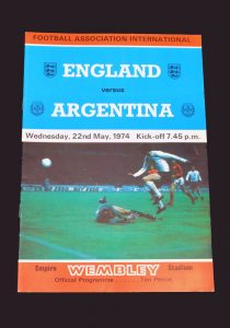 England v Argentina 22.05.1974