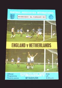 England v Netherland 09.02.1977
