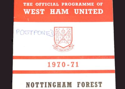 West Ham v Notts Forrest 26.12.1970
