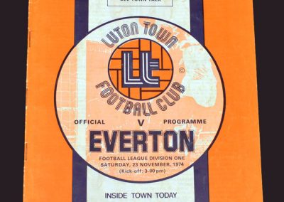 Luton v Everton 23.11.1974