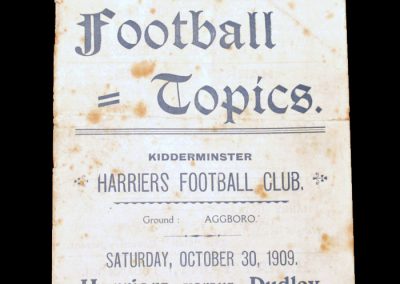 Kidderminster v Dudley 30.10.1909