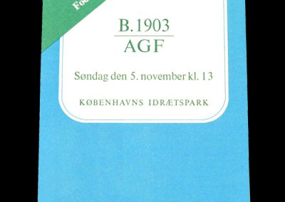 Boldklub v AGF 05.11.1972