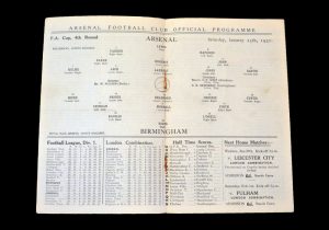 Arsenal v Birmingham 25.01.1930 - FA Cup 4th Round