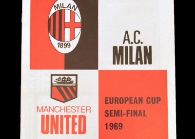 AC Milan v Man Utd 15.05.1969 - FA Cup Semi Final 2nd Leg