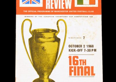 Man Utd v Waterford 02.10.1968 - Eurpean Cup 1st Round 2 Leg