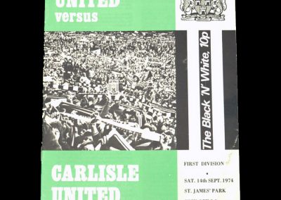 Newcastle v Carlisle 14.09.1974