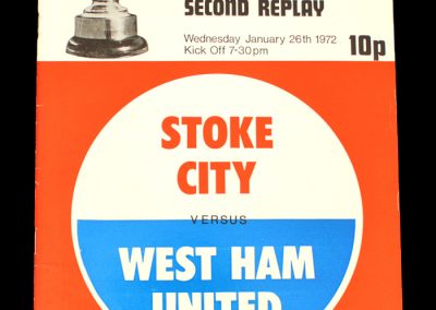 Stoke v West Ham 26.01.1972 - League Cup Semi Final 2nd Replay