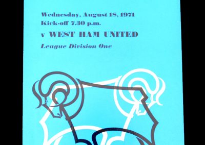Derby v West Ham 18.08.1971 (Derby Directors Box Special)