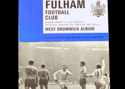 Fulham v West Brom 25.01.1969 - FA Cup 4th Round