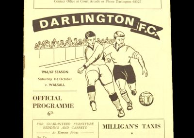 Darlington v Walsall 01.10.1966