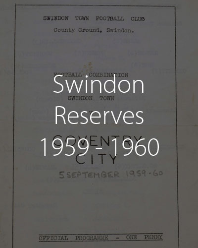 Swindon Reserves 1959 1960