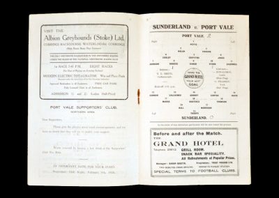 Port Vale v Sunderland 13.01.1936 - FA Cup 3rd Round