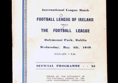 Irish League v English Leage 04.05.1949