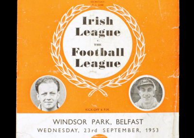 Northern Irish League v English Football League 23.09.1953