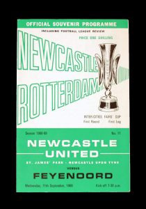 Newcastle v Feyenoord 11.09.1968 1st Round 1st Leg 4-0
