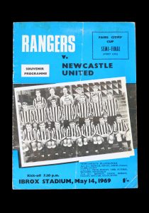 Newcastle v Rangers 14.05.1969 Semi Final 1st Leg 0-0