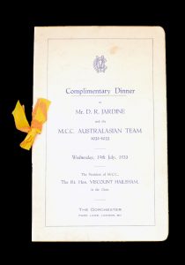 Celebratory Dinner on Jardine's return 19.07.1933