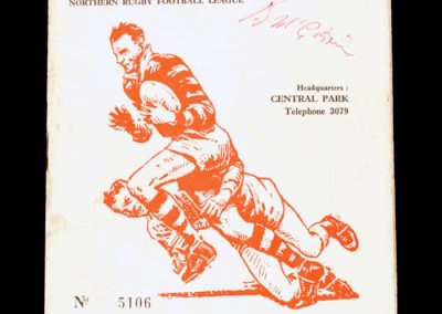 Wigan v St Helens 27.03.1959 (150th appearance for Wigan)