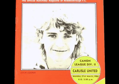 Middlesbrough v Carlisle 31.03.1986