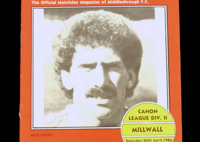 Middlesbrough v Millwall 26.04.1986